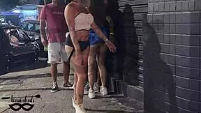 tiazinhah drags a carnival bunny from the block straight to dogging square for gangbang fun