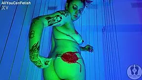 Chubby Body Painted Twerk Striptease Big Tits 4K