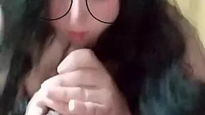classmate licks my juicy puffy pussy lips with her tongue??