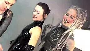 we dive behind the scenes shooting wild latex femdom clips with toys and tongue action