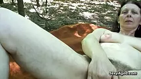 granny, wanna fuck your hairy pussy outdoors now??