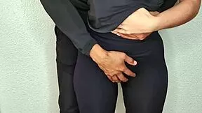 Damn, tight legging fitness sis gets fucked hard alone after bro leaves for work