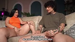 stepmom catches stepson jerking decides to shake her big ass
