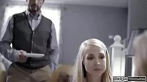 i can't stop watching stepmom and stepdad double team my tight teen pussy and throat with their huge cocks