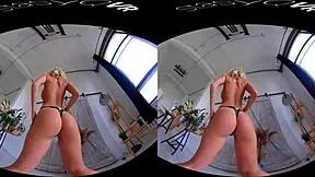 busty russian blonde teen teases her curves in exclusive vr video
