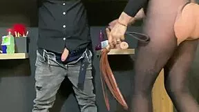 WHO DOMINATES WHO? Huge Ass Latina in Boots Humiliates Muscular Guy!