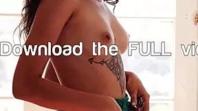 petite tattooed beauty bares hairy pussy and naked curves 🔥😍
