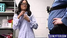 WOW! Cute Asian Shoplifter Stripped, Fingered, and Fucked Hard!