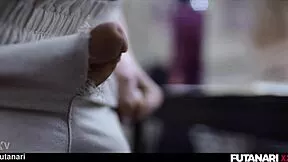 hot milf's tight pussy wrecked by futa trans teen's magic shemale cock creampie