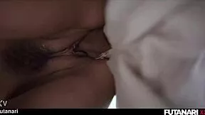 hot milf's tight pussy wrecked by futa trans teen's magic shemale cock creampie