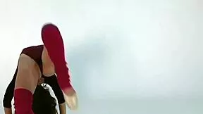 anna ocean stretches her flexible gymnast body showing off small tits and tight pussy in gym