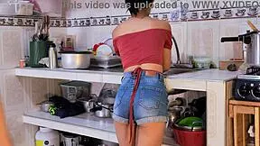 Stepsis Kitchen Fuck While Mom Christmas Shops Secretly