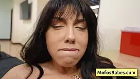 Bianca suckin Billy's white dick hard