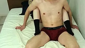 japanese babe in black socks gives messy footjob explosion on sweaty feet