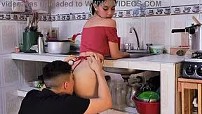 Stepsis Kitchen Fuck While Mom Christmas Shops Secretly