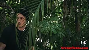 Intense bondage teen hardfucked outdoors domination style