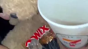 Craziest food masturbation by kinky arab stepsis rips clothes drips pussy in la