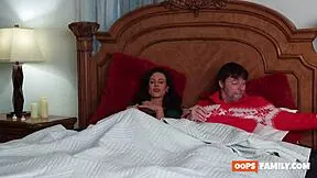 Secret Hardcore Foursome with Stepmom and Stepsister Bent Over Doggystyle at Christmas