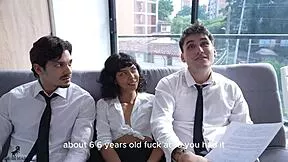 interviewing le iane and cindy luna before their double vaginal penetration rough double fuck
