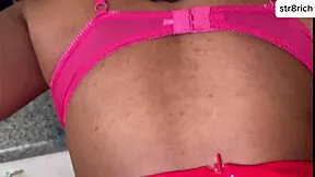 damn that petite ebony roommate shocked me with kitchen anal craving backshots and creampie