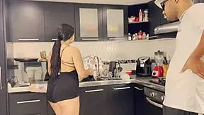 My Husband Pounds My Thick Latina Ass Doggystyle in Kitchen Missionary - Mia Montielth