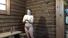 hot russian amateur shoves bottle deep in ass for homemade anal bath fuck