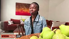amateur ebony teen faces rough deepthroat then missionary on big white cock