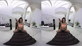 vrpornjack relaxing with cute brunette kristy close up solo masturbation small tits reality vr