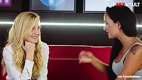skinny blonde surprises man with huge tits 18+ teen ffm threesome lick blowjob curvy