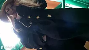 japanese blonde begs for blowjobs deep pussy fucks and creampie finish
