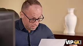 Sexy blonde long legs big natural tits fucked hard during casting interview!