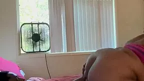 young ebony bbw's big natural tits pound face during rough pussy fuck