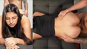 oh god first time anal hurts so bad for this sexy petite 18-year-old latina college student but she takes brutal doggystyle pounding and multiple cumshots!