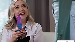 i-i meant to satisfy my bitch stepdaughter with this strap-on but she loves it too much!!