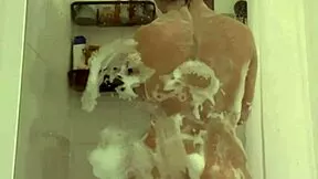 cute teen 18+ soaks her tight shaved pussy and pierced nipples in steamy shower play