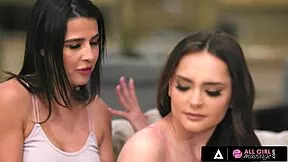 😍 all girl oiled massage turns into epic scissoring cunilingus battle with aften opal & kylie rocket!