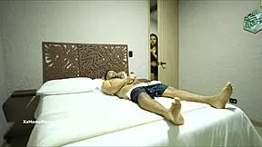 i caught my stepbro strokin it n now im teachin him wit my wet pussy