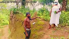 Hey, that BBW African goddess takes bigdick Softkind deep in the bush outdoors!