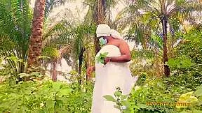 Hey, that BBW African goddess takes bigdick Softkind deep in the bush outdoors!