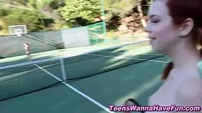 Teen Lesbos Tongue Each Other at HD Reality Party