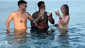 Teen DP After Pool With BBC And Colombian Stud?