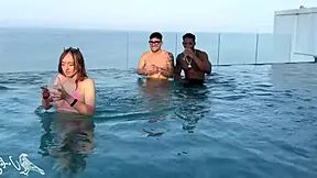 Teen DP After Pool With BBC And Colombian Stud?