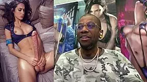 beautiful trans nurse, i cum all over thicc big breast slut with two cocks... ai mess up? trans babe explodes in water!
