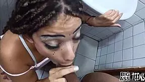 stepdad breaks my perfect big ass in bathroom with his cock