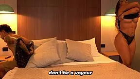sharing the bed with slim tattooed stepmom turned into hot sex 😈🍑🔥