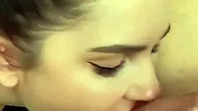 Damn big tits brunette's juicy gym blowjob and titty fuck!