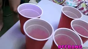 three sexy dorm besties you wanna fuck with these frat muscle guys pov?