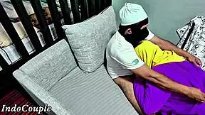 muslim widow sneaks lover's cock for bent over doggystyle creampie in bedroom