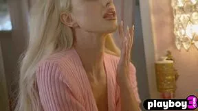 exotic rachel page strips petite body playboy style for playboy