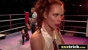 headmistress and fiery redhead teen wrestlers lock in wild threesome pound